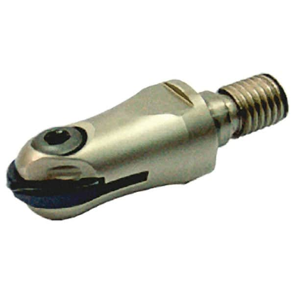 Iscar - 12mm Cut Diam, 43.5mm OAL, Indexable Ball Nose End Mill - 26mm Head Length, M08 Modular Connection, HCM-M Toolholder, HBF-QF, HBR-QF, HCD-QF, HCR Insert - Benchmark Tooling