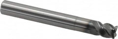 OSG - 3/8", 4 Flute, Single End, Solid Carbide, 0.02" Corner Radius End Mill - 3" OAL, 45° Helix, 3/8" LOC, 1" Extended Reach - Benchmark Tooling