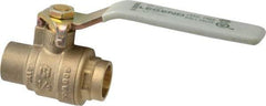 Legend Valve - 1/2" Pipe, Full Port, Brass Full Port Ball Valve - Bi-Directional, Sweat Ends, Quarter Turn Handle, 600 WOG, 150 WSP - Benchmark Tooling