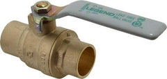 Legend Valve - 3/4" Pipe, Full Port, Brass Full Port Ball Valve - Bi-Directional, Sweat Ends, Quarter Turn Handle, 600 WOG, 150 WSP - Benchmark Tooling