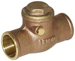 Legend Valve - 1/2" Cast Brass Check Valve - Service Check Valve, Sweat, 200 WOG - Benchmark Tooling