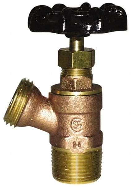 Legend Valve - 3/4" Pipe, Cast Brass, MNPT x MGHT End Connection, Boiler Drain Valve - Lead Free, Use with Potable Water Applications - Benchmark Tooling