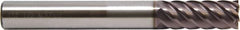 M.A. Ford - 1/2", 6 Flute, Single End, Solid Carbide, 0.06" Corner Radius End Mill - 4" OAL, 45° Helix, Right Hand Flute, 1-1/4" LOC, Right Hand Cut - Benchmark Tooling