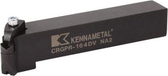 Kennametal - CRGP, Right Hand Cut, 45° Lead Angle, 32mm Shank Height x 32mm Shank Width, Neutral Rake Indexable Turning Toolholder - 171.25mm OAL, RPGX090700E Insert Compatibility, Series V-Bottom Round - Benchmark Tooling