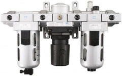PRO-SOURCE - 1/4 NPT Intermediate 3 Pc Filter-Regulator-Lubricator FRL Unit with Pressure Gauge - Benchmark Tooling