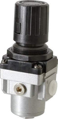 PRO-SOURCE - 1/4 NPT Port, 56 CFM, Aluminum Intermediate Regulator - 7 to 145 psi Range, 220 Max psi Supply Pressure, 1/8" Gauge Port Thread, 2.16" Wide x 5.31" High - Benchmark Tooling