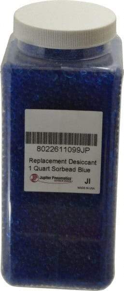 PRO-SOURCE - 1 Qt Air Dryer Jar Sorbead Blue Desiccant - For Use with Jupiter Pneumatics Desiccant Dryers - Benchmark Tooling