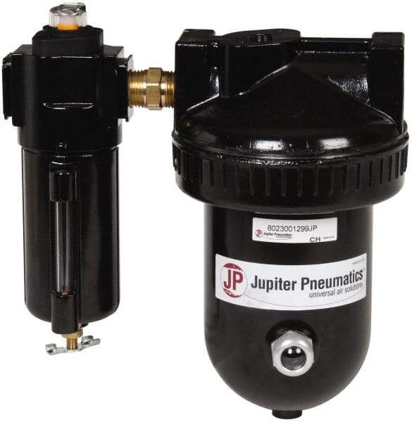 PRO-SOURCE - 15 CFM at 100 psi Inlet, 2 Stage Desiccant Dryer - 1/2" NPT Inlet/Outlet x 9" Long x 5-1/2" Wide x 9" High - Benchmark Tooling