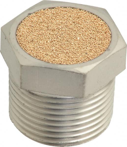 PRO-SOURCE - 3/4 Male NPT, 1-1/16" Hex, 1" OAL, Breather Vent - 150 Max psi, Bronze - Benchmark Tooling