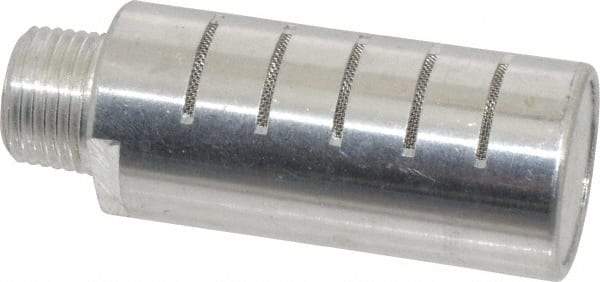 PRO-SOURCE - 1/2 Male NPT, 1" Hex, 3-1/4" OAL, Muffler - 300 Max psi, 60 CFM, Aluminum - Benchmark Tooling