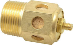 PRO-SOURCE - 3/4 Male NPT, 1-1/16" Hex, 2-3/8" OAL, Speed Control Muffler - 300 Max psi, 70 CFM, Brass - Benchmark Tooling