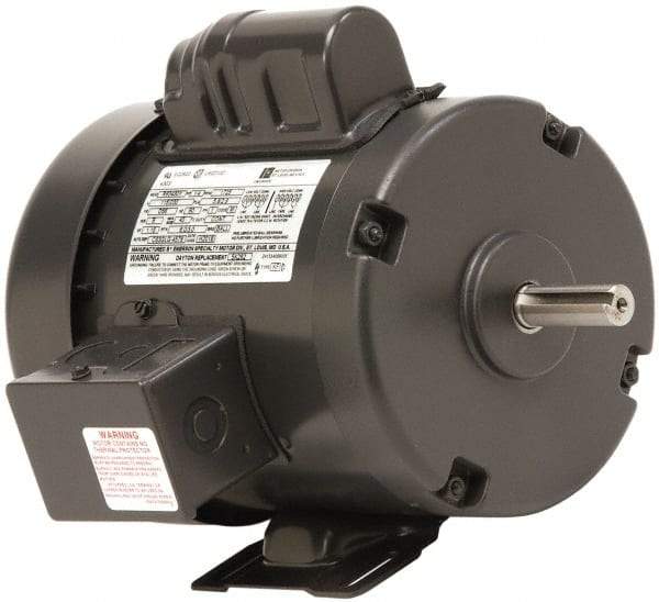 US Motors - 2 Max hp, 3,450 Max RPM, Single Cap Start-Cap Run Electric AC DC Motor - 115/208-230 V Input, Single Phase, 145T Frame, 7/8" Shaft Diam, Rigid Base Mount, TEFC Enclosure - Benchmark Tooling