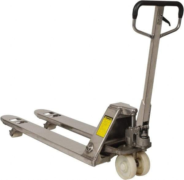 Value Collection - 4,400 Lb Capacity, 7-1/2" Lift Stainless Steel Pallet Truck - 3" Min Lift Height, 48" Fork Length x 21" Fork Width, 21" Overall Width - Benchmark Tooling