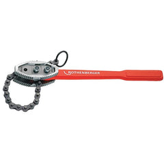 Rothenberger - 50" Max Pipe Capacity, 57" Long, Chain Tong Wrench - 8" Actual OD, 49-1/2" Handle Length - Benchmark Tooling