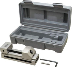 Gibraltar - 1-31/32" Jaw Width, 65mm Jaw Opening Capacity, 0.984" Jaw Height, Toolmaker's Vise - Flat Jaw, 0.003" Parallelism, 0.005" Squareness, 135mm OAL x 1.97" OAH - Benchmark Tooling