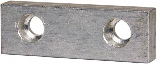 Gibraltar - 3" Wide x 1" High x 1/2" Thick, Flat/No Step Vise Jaw - Soft, Aluminum, Fixed Jaw, Compatible with 3" Vises - Benchmark Tooling