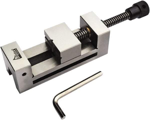 Gibraltar - 2.48" Jaw Width, 3.43 Jaw Opening Capacity, 1.26" Jaw Height, Toolmaker's Vise - Flat Jaw, 0.00012" Parallelism, 0.0002" Squareness, 230mm OAL x 2.48" OAH - Benchmark Tooling