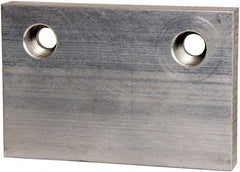 Gibraltar - 6" Wide x 4" High x 3/4" Thick, Flat/No Step Vise Jaw - Soft, Aluminum, Fixed Jaw, Compatible with 6" Vises - Benchmark Tooling