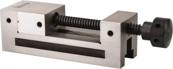 Gibraltar - 2-1/2" Jaw Width, 3" Jaw Opening Capacity, 1-1/4" Jaw Height, Toolmaker's Vise - Flat Jaw, 0.0002" Parallelism, 0.0003" Squareness, 7.4" OAL x 2-1/2" OAH - Benchmark Tooling