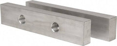 Gibraltar - 12" Wide x 2-1/2" High x 1-1/4" Thick, Flat/No Step Vise Jaw - Soft, Aluminum, Fixed Jaw, Compatible with 12" Vises - Benchmark Tooling