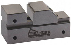 Gibraltar - 1" Jaw Width, 13/16" Jaw Opening Capacity, 3/8" Jaw Height, Toolmaker's Vise - Flat Jaw, 0.005" Parallelism, 0.005" Squareness, 65mm OAL x 1-1/4" OAH - Benchmark Tooling