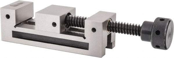 Gibraltar - 1-31/32" Jaw Width, 2-1/2" Jaw Opening Capacity, 1" Jaw Height, Toolmaker's Vise - Flat Jaw, 0.0002" Parallelism, 0.0002" Squareness, 6" OAL x 2.11" OAH - Benchmark Tooling