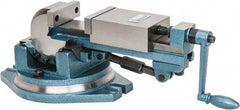 Gibraltar - 4" Jaw Width, 4-11/64" Jaw Opening Capacity, 3-Way Angle Swivel Machine Vise - Manual Operation, 1 Station, 20" Long x 7.28" High x 1-1/2" Deep, Cast Iron - Benchmark Tooling