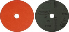 Norton - 7" Diam 7/8" Hole 80 Grit Fiber Disc - Ceramic, Series R980P - Benchmark Tooling