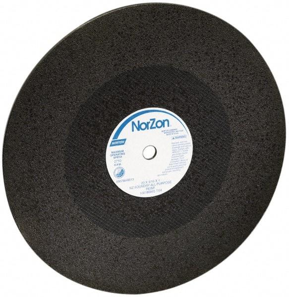 Norton - 24" Zirconia Alumina Cutoff Wheel - 7/32" Thick, 1-3/4" Arbor, 2,260 Max RPM, Use with Stationary Grinders - Benchmark Tooling