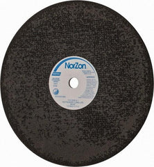 Norton - 16" Zirconia Alumina Cutoff Wheel - 5/32" Thick, 1" Arbor, 3,820 Max RPM, Use with Stationary Grinders - Benchmark Tooling