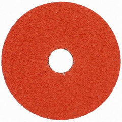 Norton - 4-1/2" Diam 7/8" Hole 24 Grit Fiber Disc - Ceramic, Series R980P - Benchmark Tooling