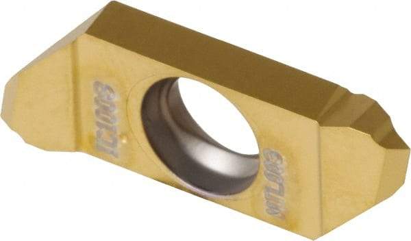 Iscar - SCI22 MT Grade IC1008, External Partial Profile 60° Threading Insert - 0.3 to 0.9mm & 28 to 83 TPI Ext Pitch, Left Hand Insert, TiAlN/TiN Finish, Carbide - Benchmark Tooling