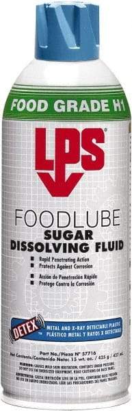 LPS - 15 oz Aerosol Spray Lubricant - Clear, 41°F to 203°F, Food Grade - Benchmark Tooling