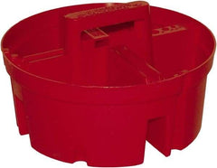 Bucket Boss - Red Plastic Bucket Organizer - 10" Diam x 6" High - Benchmark Tooling