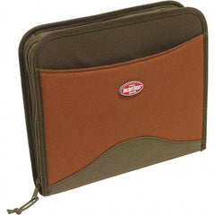 Bucket Boss - 11 Pocket Brown & Green Polyester Contractor's Portfolio - 15" Wide x 4" Deep x 12" High - Benchmark Tooling