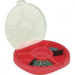 Bucket Boss - 6 Pocket General Purpose Holster - Plastic, Clear Lid/Red, 12-1/2" Wide x 1" High - Benchmark Tooling