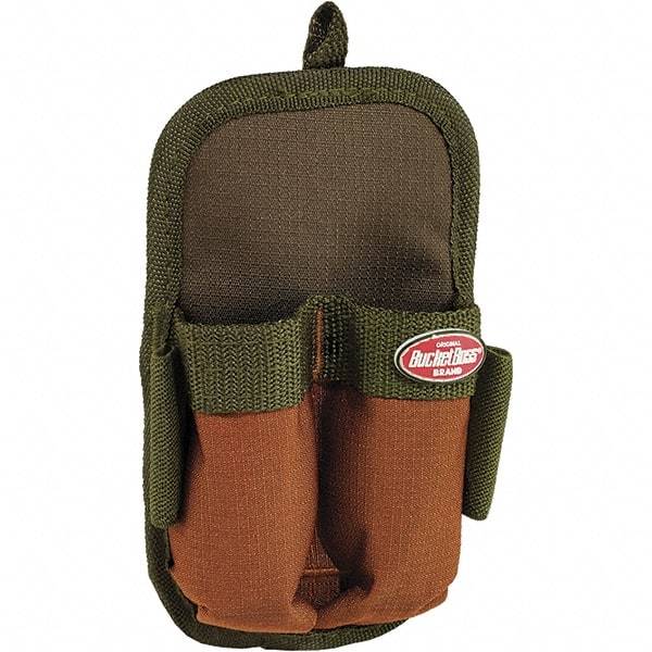 Bucket Boss - 2 Pocket General Purpose Holster - Polyester, Brown & Green - Benchmark Tooling