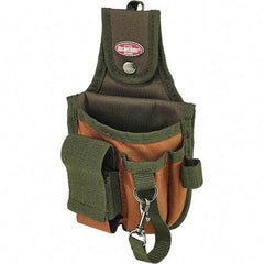 Bucket Boss - Nail & Tool Pouch - 5 Pocket, Brown/Green, Polyester - Benchmark Tooling