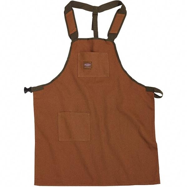 Bucket Boss - 30 to 52" Waist Apron - 2 Pocket, Brown/Green, Canvas - Benchmark Tooling