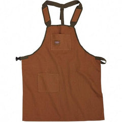 Bucket Boss - 30 to 52" Waist Apron - 2 Pocket, Brown/Green, Canvas - Benchmark Tooling