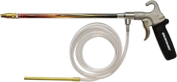 Guardair - 120 Max psi Brass Syphon Spray Gun - 1/4 NPT Inlet, 12" Tube Length, Aluminum Body/Brass Nozzle - Benchmark Tooling