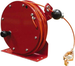 Reelcraft - 1/8 Inch x 100 Ft. Steel Stranded Cable Grounding Reel - Hand Crank Reel - Benchmark Tooling