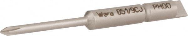 Wera - 4mm Drive #00 Point Precision Phillips Bit - Benchmark Tooling