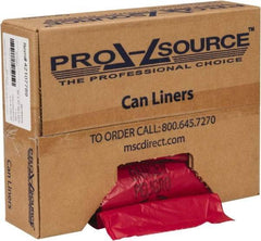 PRO-SOURCE - 30 Gal Capacity, Red, Hazardous Waste Bag - 1.3 mil Thick x 30" Wide x 37" High, Roll - Benchmark Tooling