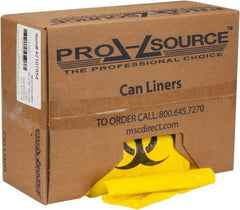 PRO-SOURCE - 33 Gal Capacity, Yellow, Hazardous Waste Bag - 1.3 mil Thick x 33" Wide x 39" High, Roll - Benchmark Tooling