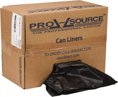 PRO-SOURCE - 1.5 mil Thick, Heavy-Duty Trash Bags - Linear Low-Density Polyethylene (LLDPE), Flat Pack Dispenser, 38" Wide x 58" High, Black - Benchmark Tooling