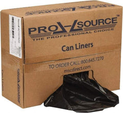 PRO-SOURCE - 1.65 mil Thick, Heavy-Duty Trash Bags - Linear Low-Density Polyethylene (LLDPE), Flat Pack Dispenser, 40" Wide x 46" High, Black - Benchmark Tooling