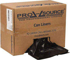 PRO-SOURCE - 2 mil Thick, Heavy-Duty Trash Bags - Linear Low-Density Polyethylene (LLDPE), Flat Pack Dispenser, 40" Wide x 46" High, Black - Benchmark Tooling