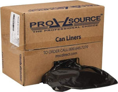 PRO-SOURCE - 2 mil Thick, Heavy-Duty Trash Bags - Linear Low-Density Polyethylene (LLDPE), Flat Pack Dispenser, 38" Wide x 58" High, Black - Benchmark Tooling