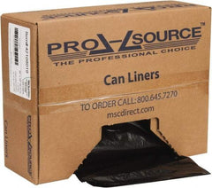 PRO-SOURCE - 1.1 mil Thick, Heavy-Duty Trash Bags - Hexene Resins, Roll Dispenser, 38" Wide x 58" High, Black - Benchmark Tooling